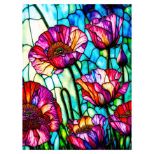 Load image into Gallery viewer, Huancan - Window Paper-Cut Style - Poppies - 50*65CM 14CT 2 Stamped Cross Stitch
