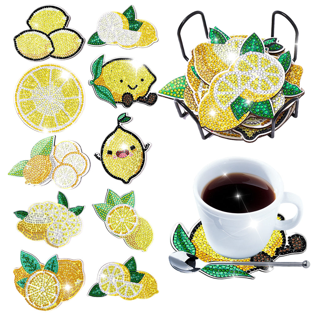 10pcs DIY Crystal Drink Coasters Cup Coasters for Adults Kids (AA1516)