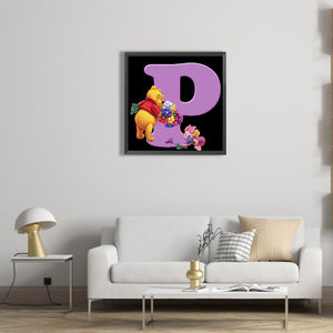 Letter P 30*30CM(Picture) Full Square Drill Diamond Painting