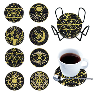 DIY Spot Drill Coaster Ornament 8pcs Cup Coasters for Adults Kids (yt024)