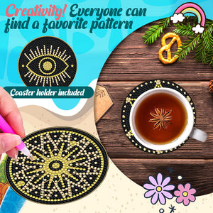 DIY Spot Drill Coaster Ornament 8pcs Cup Coasters for Adults Kids (yt024)
