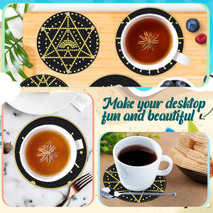DIY Spot Drill Coaster Ornament 8pcs Cup Coasters for Adults Kids (yt024)