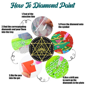 DIY Spot Drill Coaster Ornament 8pcs Cup Coasters for Adults Kids (yt024)