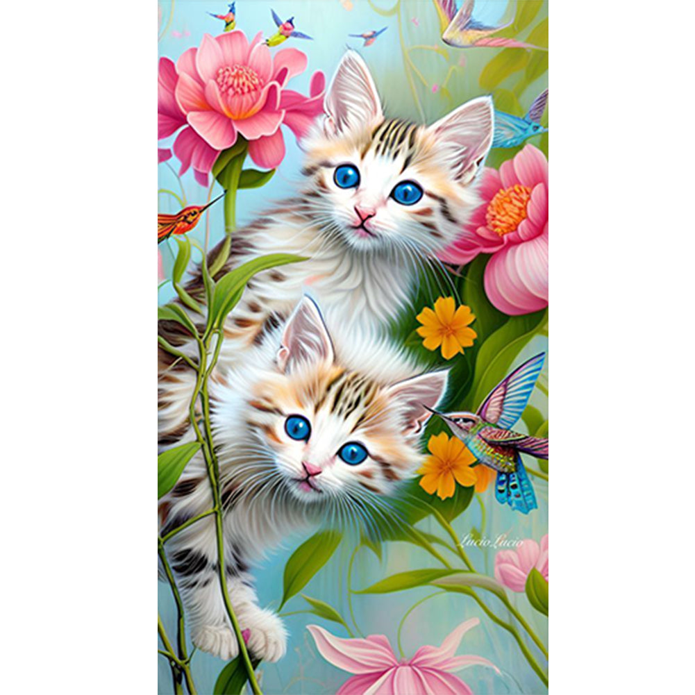 Cat 45*80CM(Canvas) Full Round Drill Diamond Painting