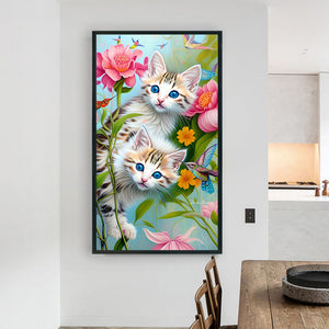 Cat 45*80CM(Canvas) Full Round Drill Diamond Painting