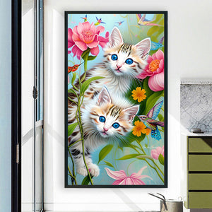 Cat 45*80CM(Canvas) Full Round Drill Diamond Painting