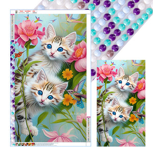 Cat 45*80CM(Canvas) Full Round Drill Diamond Painting