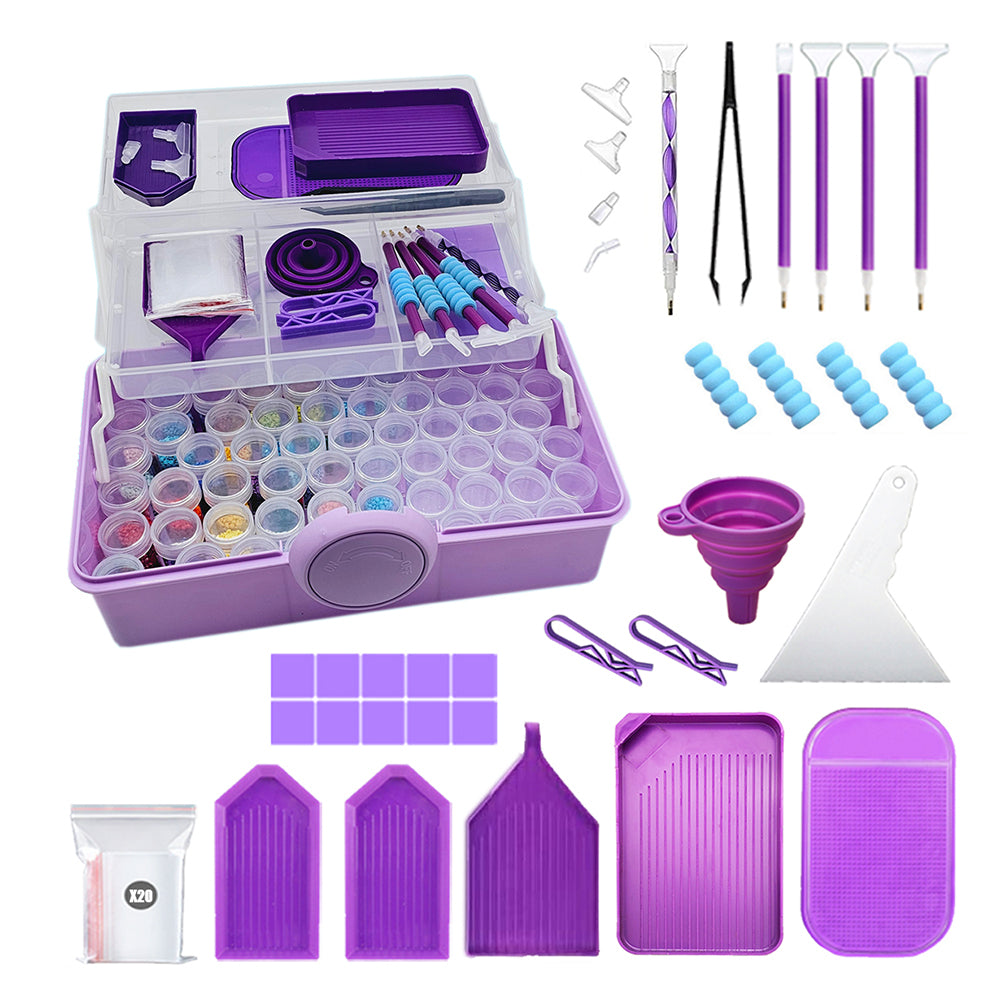Diamond Painting Storage Box Diamond Art Accessories Tool Box (with Tools)