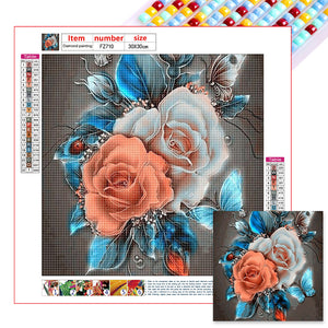 Flowers 30*30CM(Canvas) Full Square Drill Diamond Painting