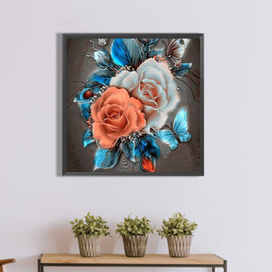 Flowers 30*30CM(Canvas) Full Square Drill Diamond Painting