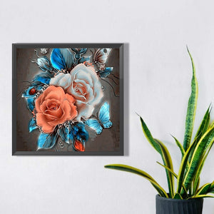Flowers 30*30CM(Canvas) Full Square Drill Diamond Painting