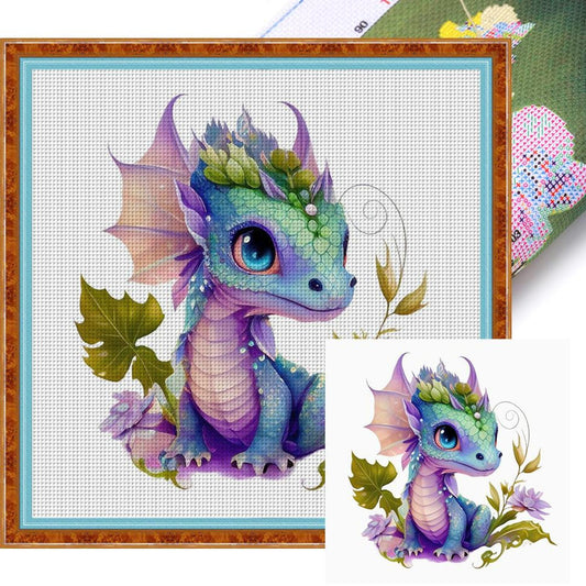 Pterosaur - Full 18CT Stamped Cross Stitch 20x20CM - Huacan