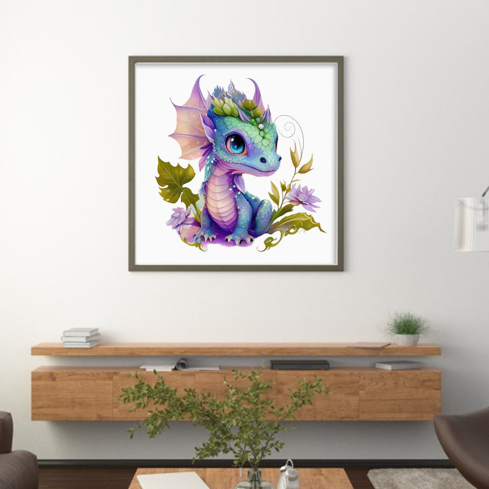 Pterosaur - Full 18CT Stamped Cross Stitch 20x20CM - Huacan