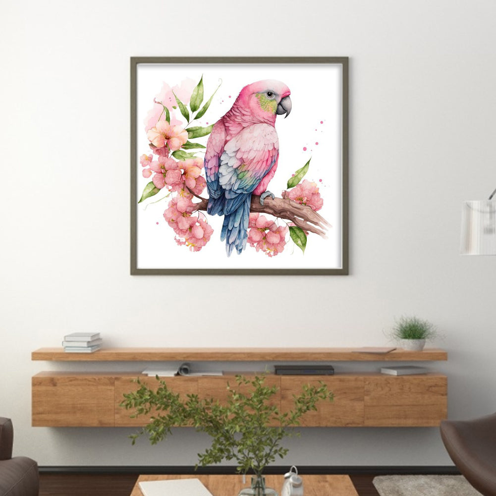 Parrot - Full 18CT Stamped Cross Stitch 20x20CM - Huacan