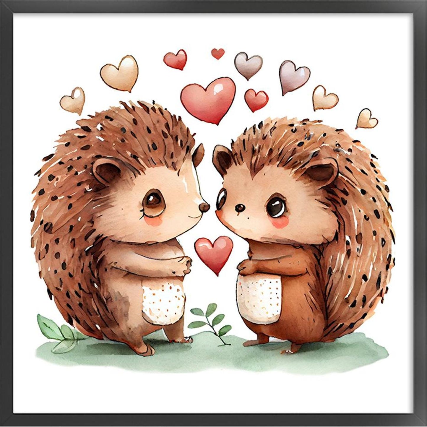 Hedgehog - Full 18CT Stamped Cross Stitch 20x20CM - Huacan