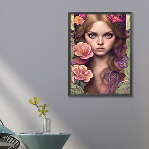 Woman 40*60CM(Canvas) Full Round Drill Diamond Painting