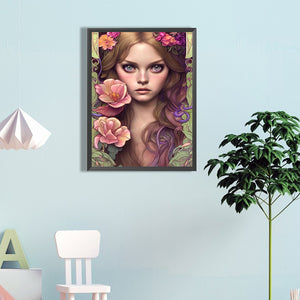Woman 40*60CM(Canvas) Full Round Drill Diamond Painting