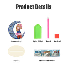 Load image into Gallery viewer, Crystal Diamond Ornament Wooden Point Drilling Ornament Kids Gift (MBJ005)
