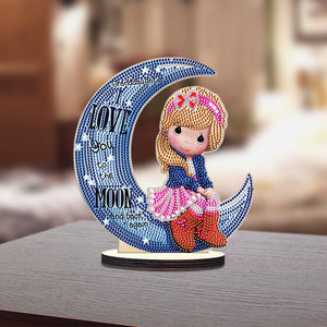 Crystal Diamond Ornament Wooden Point Drilling Ornament Kids Gift (MBJ005)