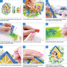 Load image into Gallery viewer, Crystal Diamond Ornament Wooden Point Drilling Ornament Kids Gift (MBJ005)
