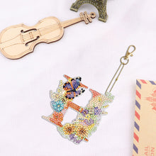 Load image into Gallery viewer, DIY Diamond Art Key Rings Lettter Keychain Supplies Gift for Kids
