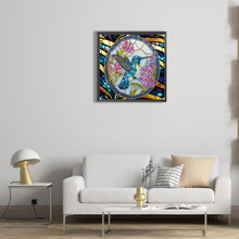 Load image into Gallery viewer, Hummingbird Glass Painting 30*30CM(Canvas) Partial Special Shaped Drill Diamond Painting
