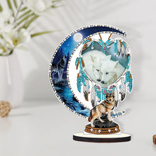 Load image into Gallery viewer, DIY Table Ornament Art Crafts Wooden Desk Diamonds Wolf Kids Gift
