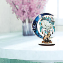 Load image into Gallery viewer, DIY Table Ornament Art Crafts Wooden Desk Diamonds Wolf Kids Gift
