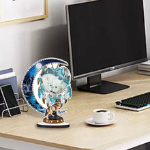Load image into Gallery viewer, DIY Table Ornament Art Crafts Wooden Desk Diamonds Wolf Kids Gift
