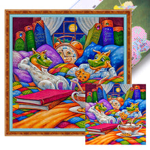 Load image into Gallery viewer, Huancan - Dragon&#39;S Afternoon Tea - 50*50CM 11CT 3 Stamped Cross Stitch
