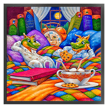 Load image into Gallery viewer, Huancan - Dragon&#39;S Afternoon Tea - 50*50CM 11CT 3 Stamped Cross Stitch
