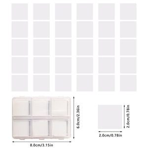 DIY Diamond Painting Wax 2x2cm 30pcs  Clay Wax Tool Set(White)