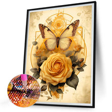 Load image into Gallery viewer, Butterflies And Roses 30*40CM(Canvas) Full Round Drill Diamond Painting
