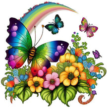 Load image into Gallery viewer, Rainbow Butterfly 30*30CM(Canvas) Full Round Drill Diamond Painting
