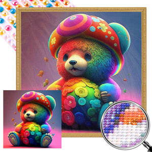 Colorful Bears 40*40CM(Picture) Full Round Drill Diamond Painting
