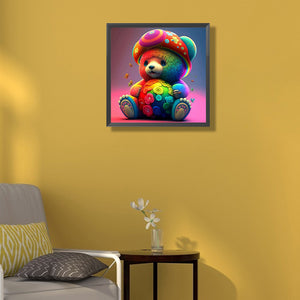 Colorful Bears 40*40CM(Picture) Full Round Drill Diamond Painting