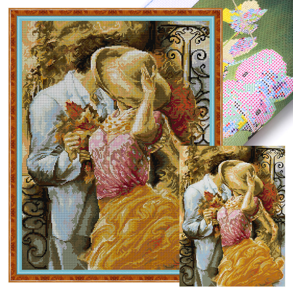 Joy Sunday - Autumn Love - 41*55CM 14CT 2 Stamped Cross Stitch