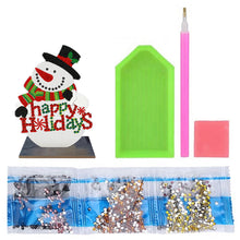 Load image into Gallery viewer, 2D Flat Wooden Xmas Snowman DIY Diamond Painting Desktop Decorations Home Decor
