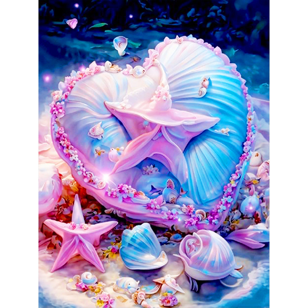 Dreamlike Pink Shells 30*40CM(Canvas) Full Round Drill Diamond Painting