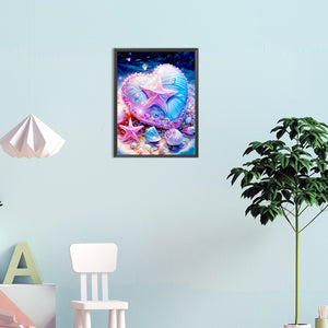 Dreamlike Pink Shells 30*40CM(Canvas) Full Round Drill Diamond Painting