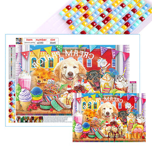 Puppy'S Life 70*50CM(Canvas) Full Square Drill Diamond Painting
