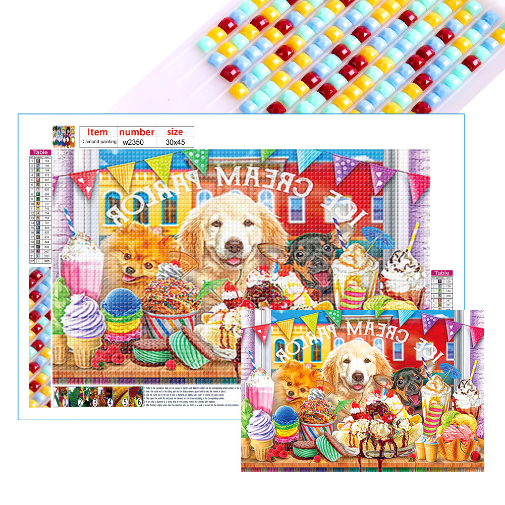 Puppy'S Life 70*50CM(Canvas) Full Square Drill Diamond Painting