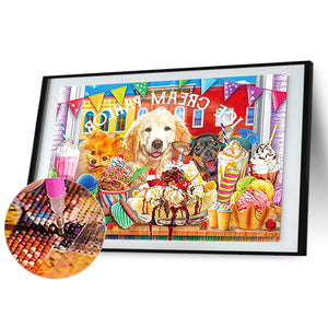 Puppy'S Life 70*50CM(Canvas) Full Square Drill Diamond Painting