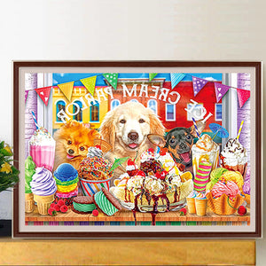 Puppy'S Life 70*50CM(Canvas) Full Square Drill Diamond Painting