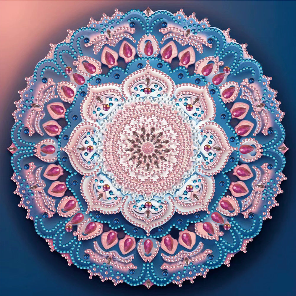 Mandala 30*30CM(Canvas) Partial Special Shaped Drill Diamond Painting