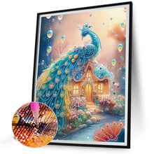 Load image into Gallery viewer, Fantasy Peacock 30*40CM(Canvas) Partial Special Shaped Drill Diamond Painting
