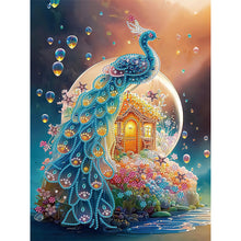 Load image into Gallery viewer, Fantasy Peacock 30*40CM(Canvas) Partial Special Shaped Drill Diamond Painting
