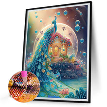 Load image into Gallery viewer, Fantasy Peacock 30*40CM(Canvas) Partial Special Shaped Drill Diamond Painting
