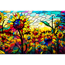 Load image into Gallery viewer, Glass Painting Sunflower Field 60*40CM(Canvas) Full Round Drill Diamond Painting
