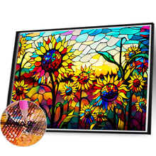 Load image into Gallery viewer, Glass Painting Sunflower Field 60*40CM(Canvas) Full Round Drill Diamond Painting
